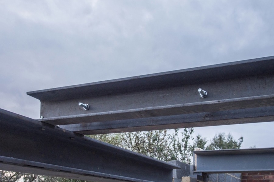 Steel push pier installation